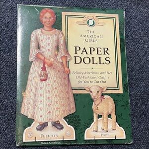 American Girl Felicity Paper Dolls - Pink and Green
